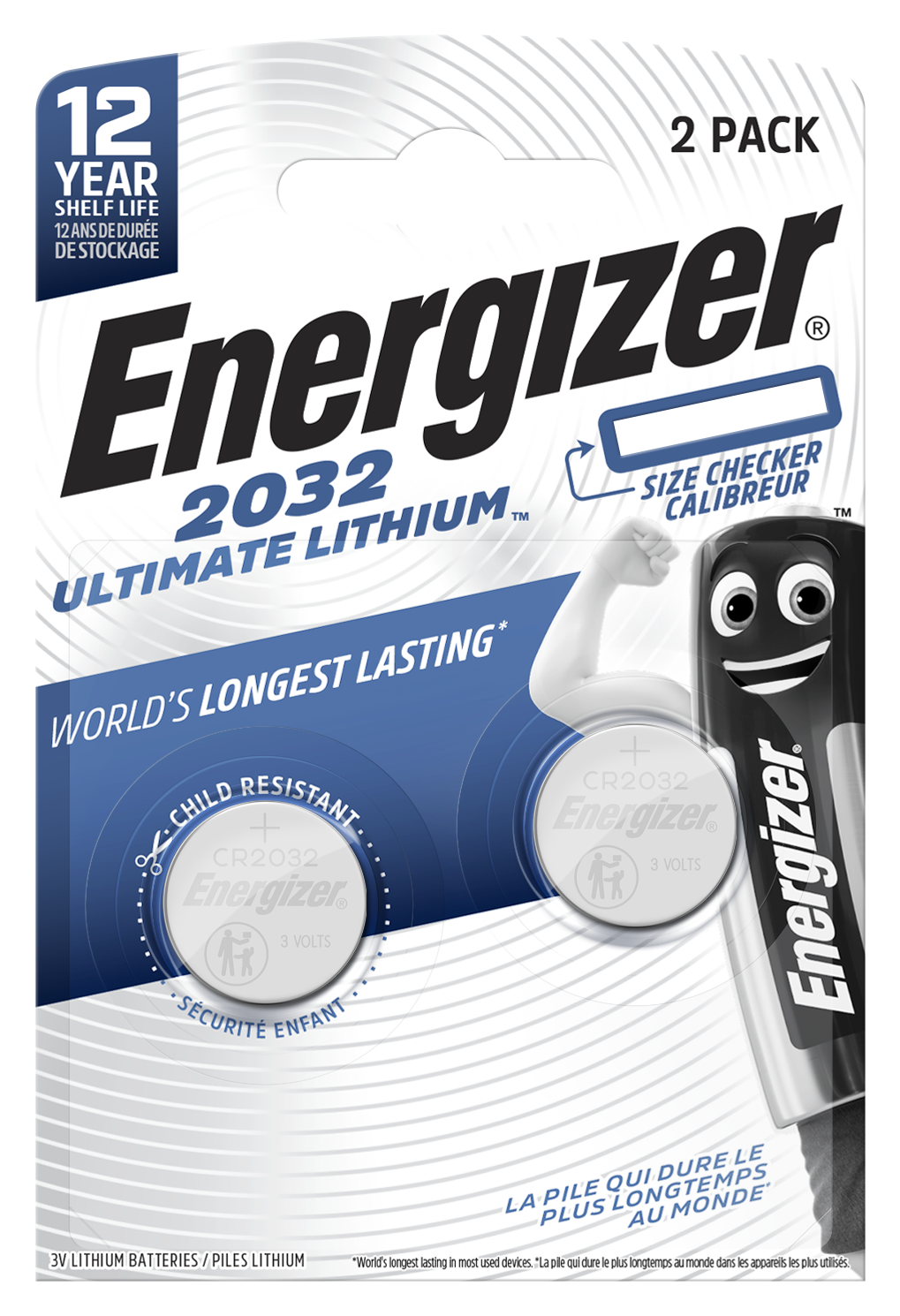 Energizer Ultimate Lithium CR2032 Coin Pack of 2